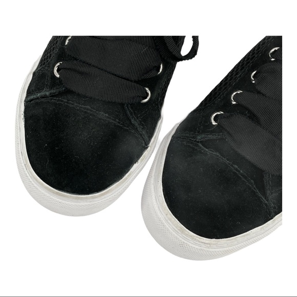 ISAAC MIZRAHI LIVE Lizard Lace Up Sneakers Black - Picture 3 of 9